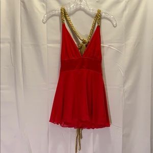 Unaluna Red Top Sleeveless Stretch Fabric